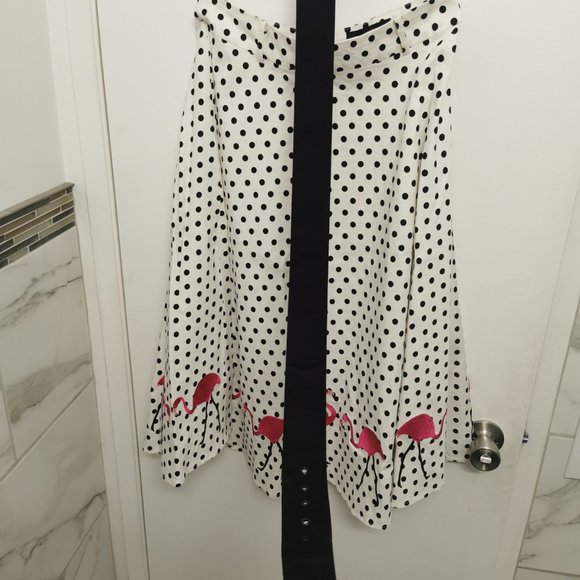 Collectif 50s flamingo swing skirt - Picture 6 of 7